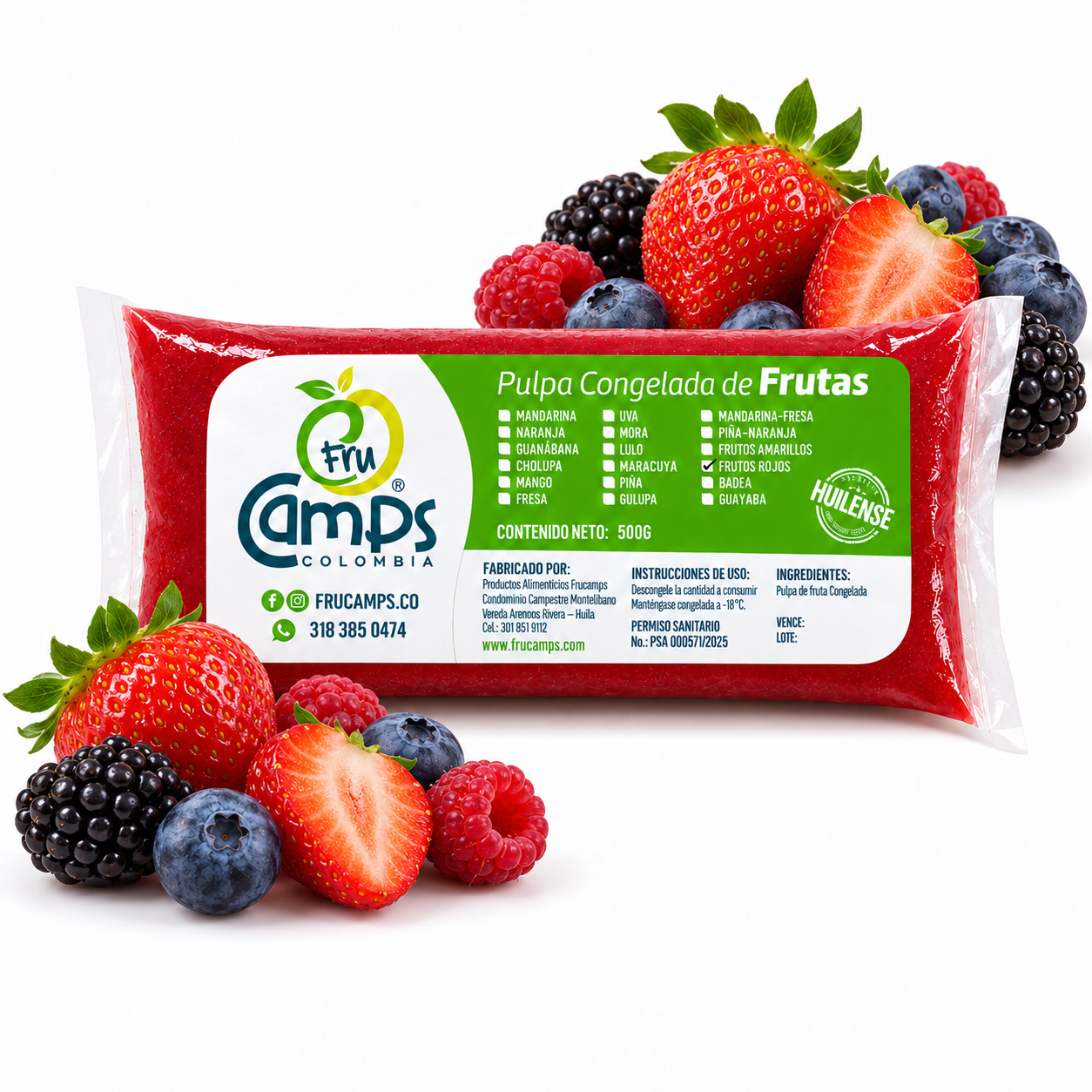 Pulpa de Frutos Rojos FRUCAMPS