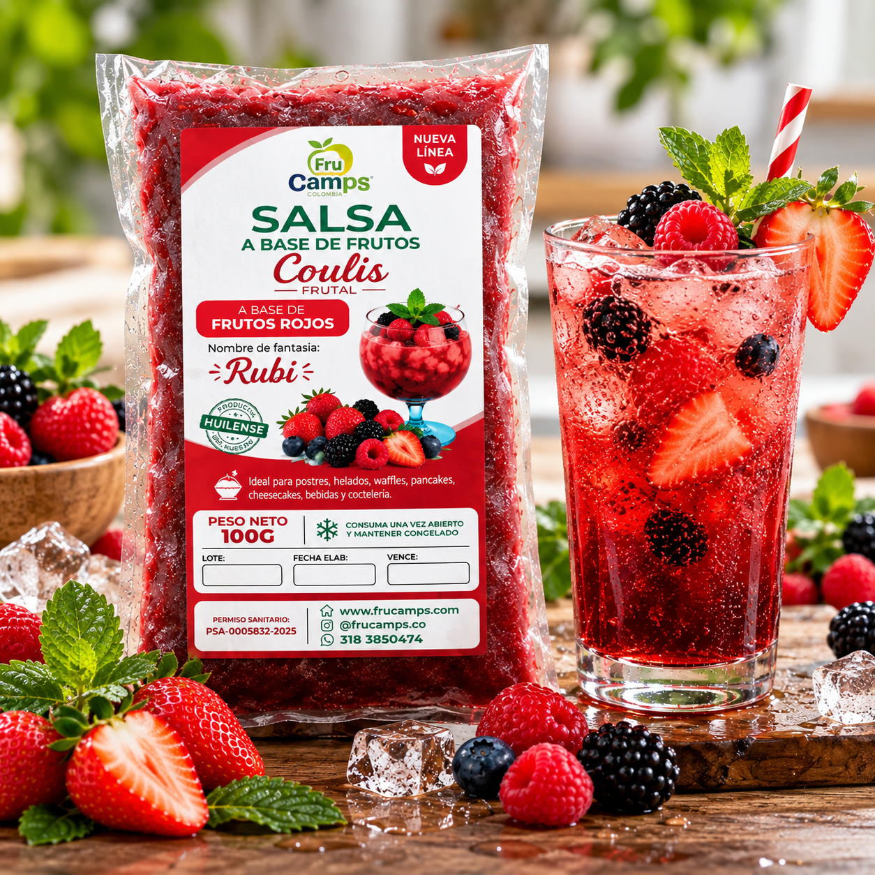 Coulis de Frutos Rojos FRUCAMPS