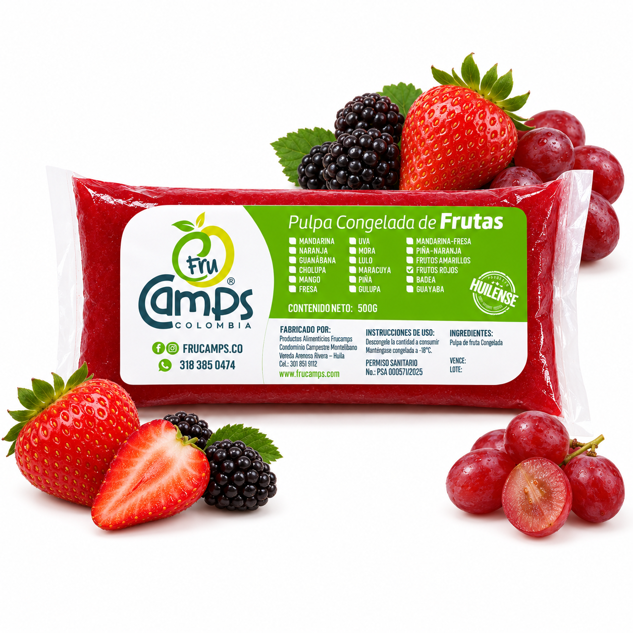 Pulpa de Frutos Rojos FRUCAMPS - Image 2