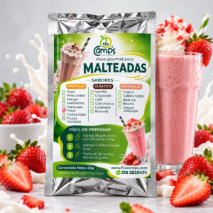 Mezcla para Malteada de Fresa FRUCAMPS