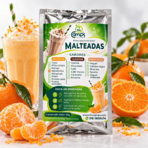 Mezcla para Malteada de Mandarina FRUCAMPS